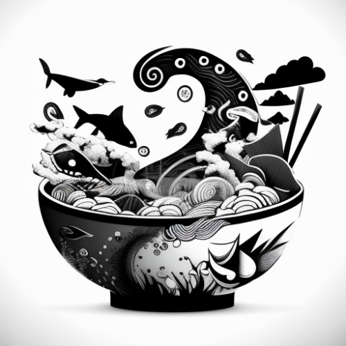 Cartoon Japanese Dinner Bowl