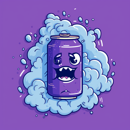 Crazy purple soda animated design