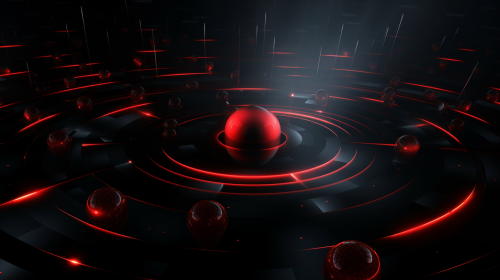 Creative black strategy space background with red highlights Creative black strategy space background with red highlights