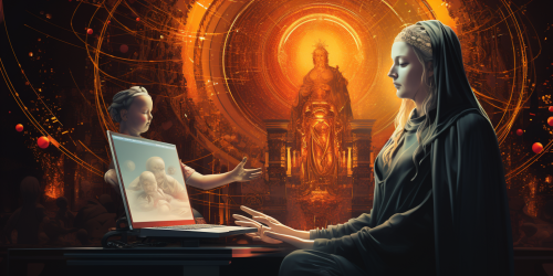 Illustration of creative team working on a cyberpunk project