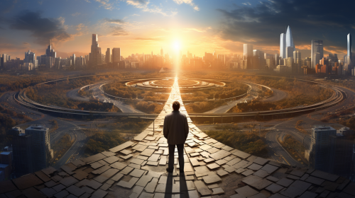 Crossroads Peaceful Nature Materialism Choice