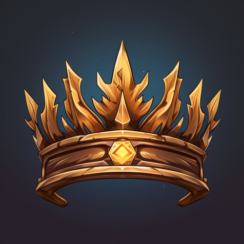 Minimalistic crown icon for game design