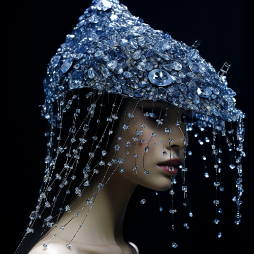 Stunning crystal hat accessory