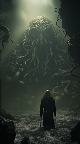 Eldritch horror emerges from stormy seas
