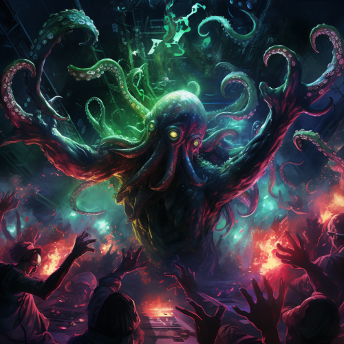 Enigmatic Cthulu throws epic rave