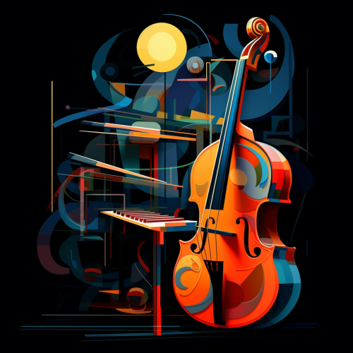 Volumetric Cubism Color Splotch Art