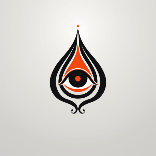 Simple and Symmetrical Third Eye Logo Simple and Symmetrical Third Eye Logo