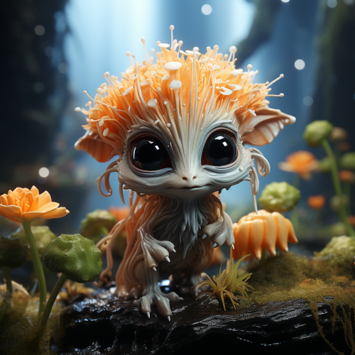 Prototype of a cute little alien-flower hybrid