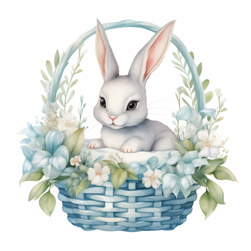 Cute Boho Baby Crib Bunny Watercolor