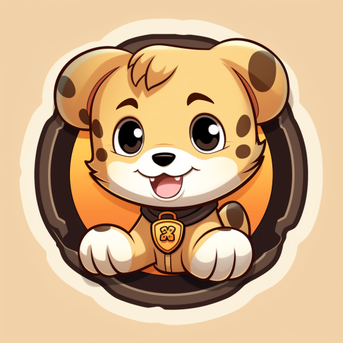 Cute cat logo in Paw Patrol style
