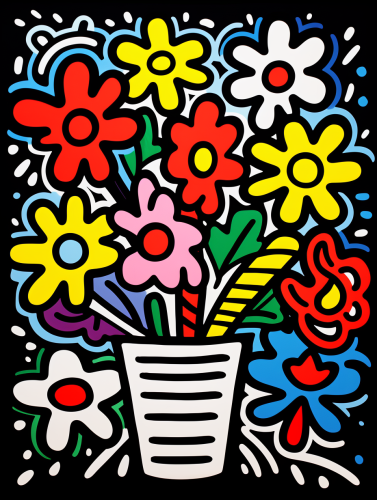 Abstract art composition of cute flower