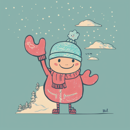 Cute Michigan Lower Peninsula Character Illustration