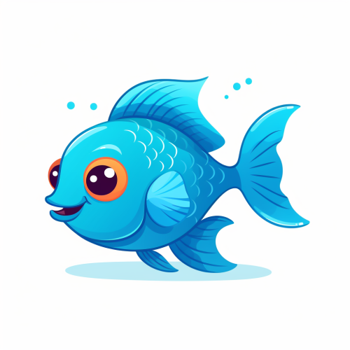 Cute ocean fish vector illustration