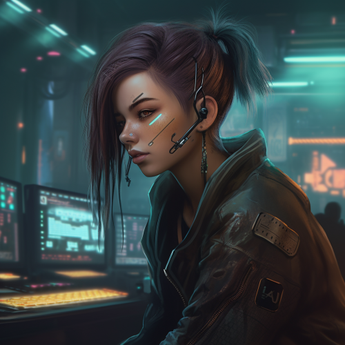 Cyberpunk Cute Girl Image