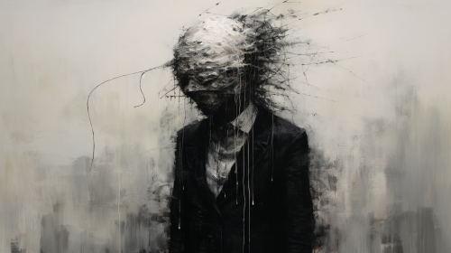 Cyberpunk dystopia minimalist artwork ?