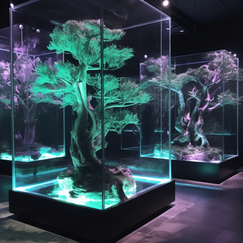 Scenic Cyberpunk Trees Under Glass Scenic Cyberpunk Trees Under Glass