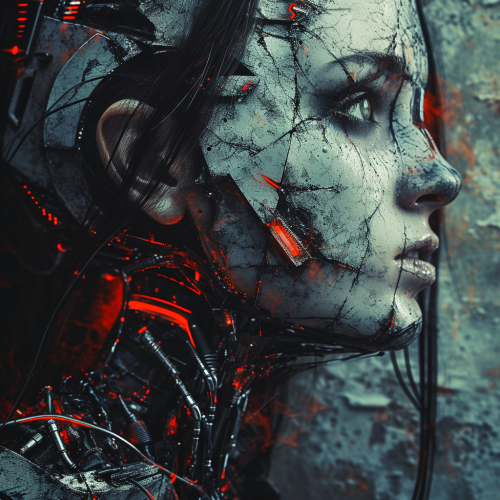 Cyborg Woman with Biomechanical Mutations Picture