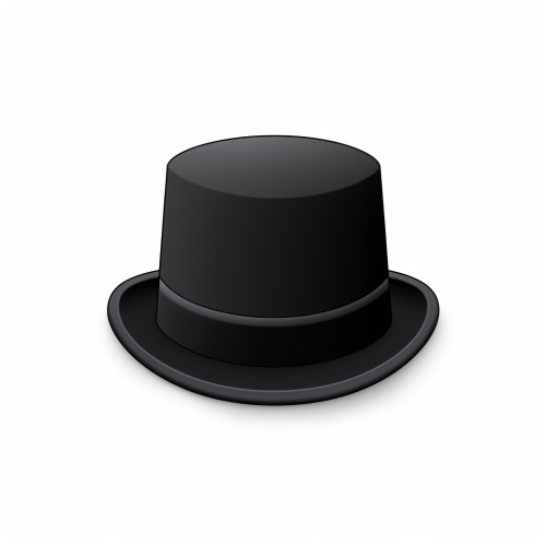 Black and White Cylinder Hat