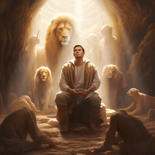 Artistic Impression of Daniel in the Lions Den