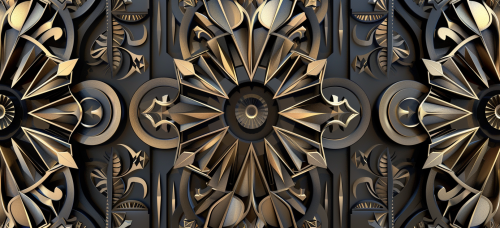 Dark geometry art pattern