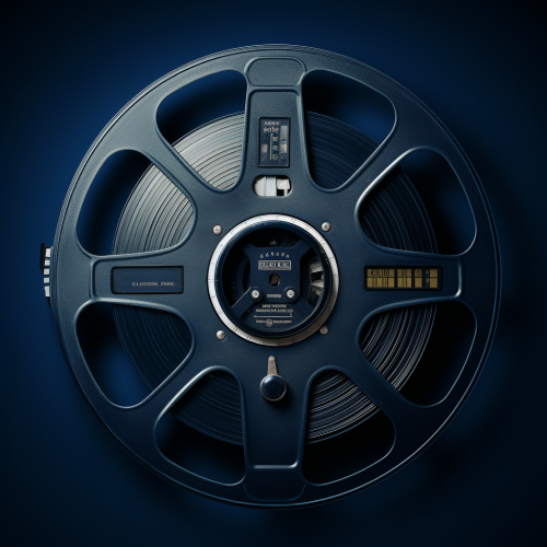 Very dark blue screen with the word 'Rewind'