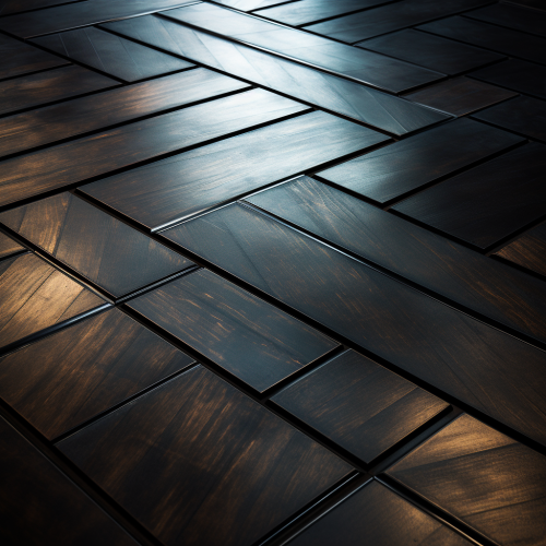Oblique view of stunning dark bronze floor