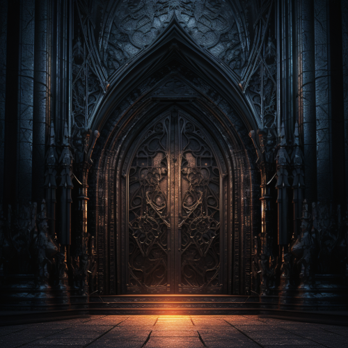 Entrance to an Enigmatic Dark Cathedral