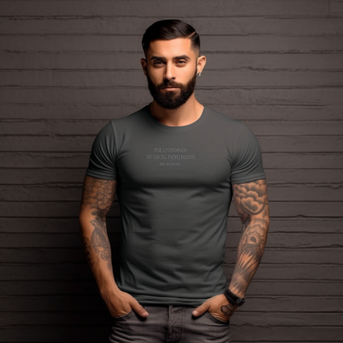 Dark gray Bella Canvas mockup t-shirt