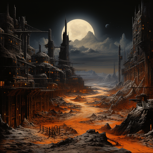 Dark Industrial Planet from Frank Herbert's Dune