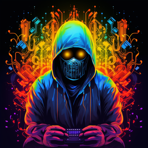 Vibrant neon illustrations of dark music fibonacci hacker Vibrant neon illustrations of dark music fibonacci hacker