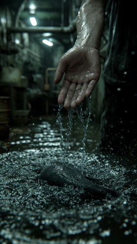 Street faucet with black eel