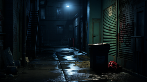 Mysterious figure lurking in the shadows