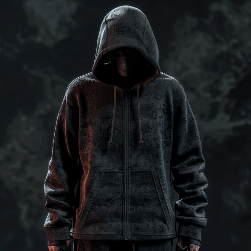 Dark Hoodie Criminal Standing Render