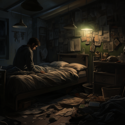 Person waking up with an idea