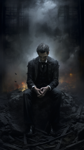 Man lost in deep thoughts