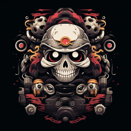 Daruma Doll with Automotive Pistons