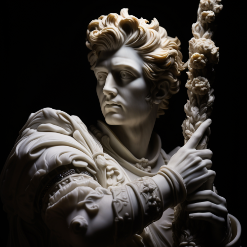 Statue of David soapy foam sculpture