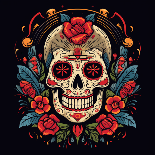 Colorful Day of the Dead Logo