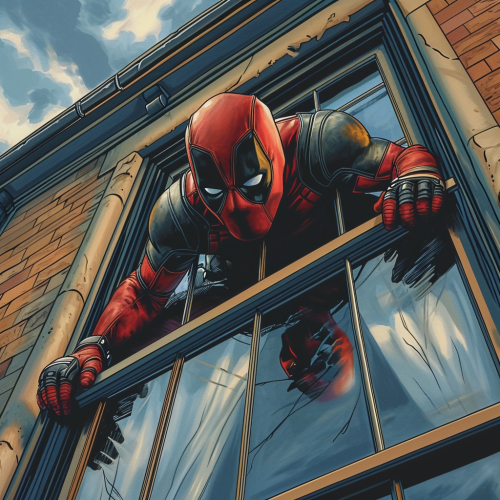 Deadpool Crawling Glass Spider-Man