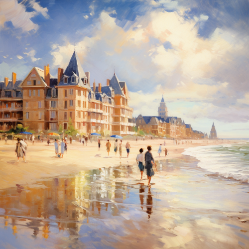 Beautiful painting of Deauville in Monet style