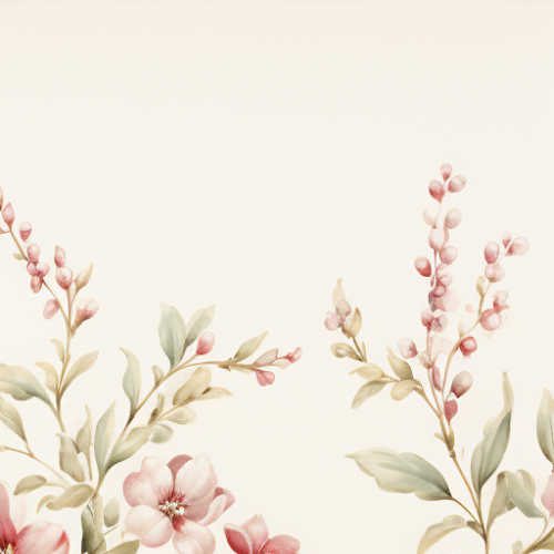 Small delicate floral border wallpaper
