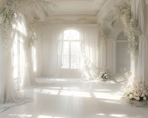 Wedding hall with bright mood