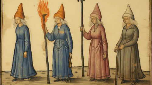 Illustration of demons from 1450s manuscript