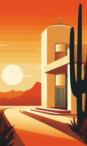 Thick line art desert modernism energy symbol Thick line art desert modernism energy symbol