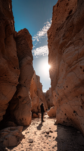 Person in Desert Wide Angle