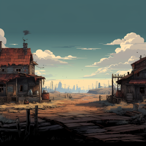 Desolate outskirts of a village Desolate outskirts of a village