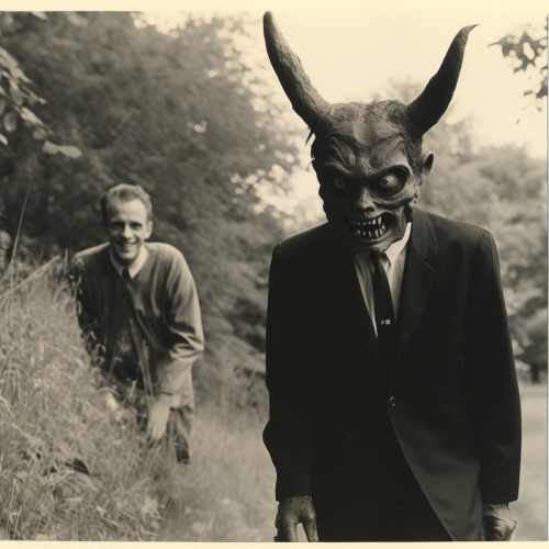 Vintage Devil Folklore Horror Movie Image