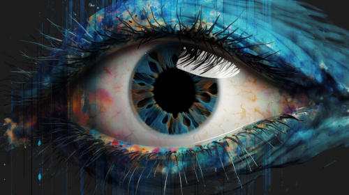 Digital Eye Cracked Observer Artwork