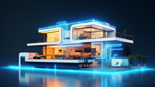 Icon of a digital house