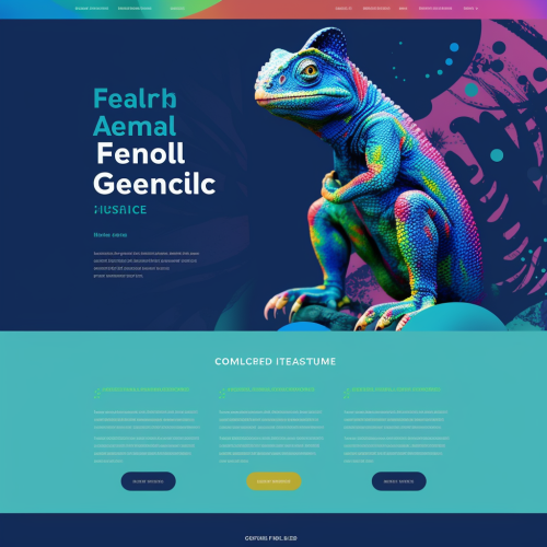 Friendly Inquisitive Chameleon Homepage Design